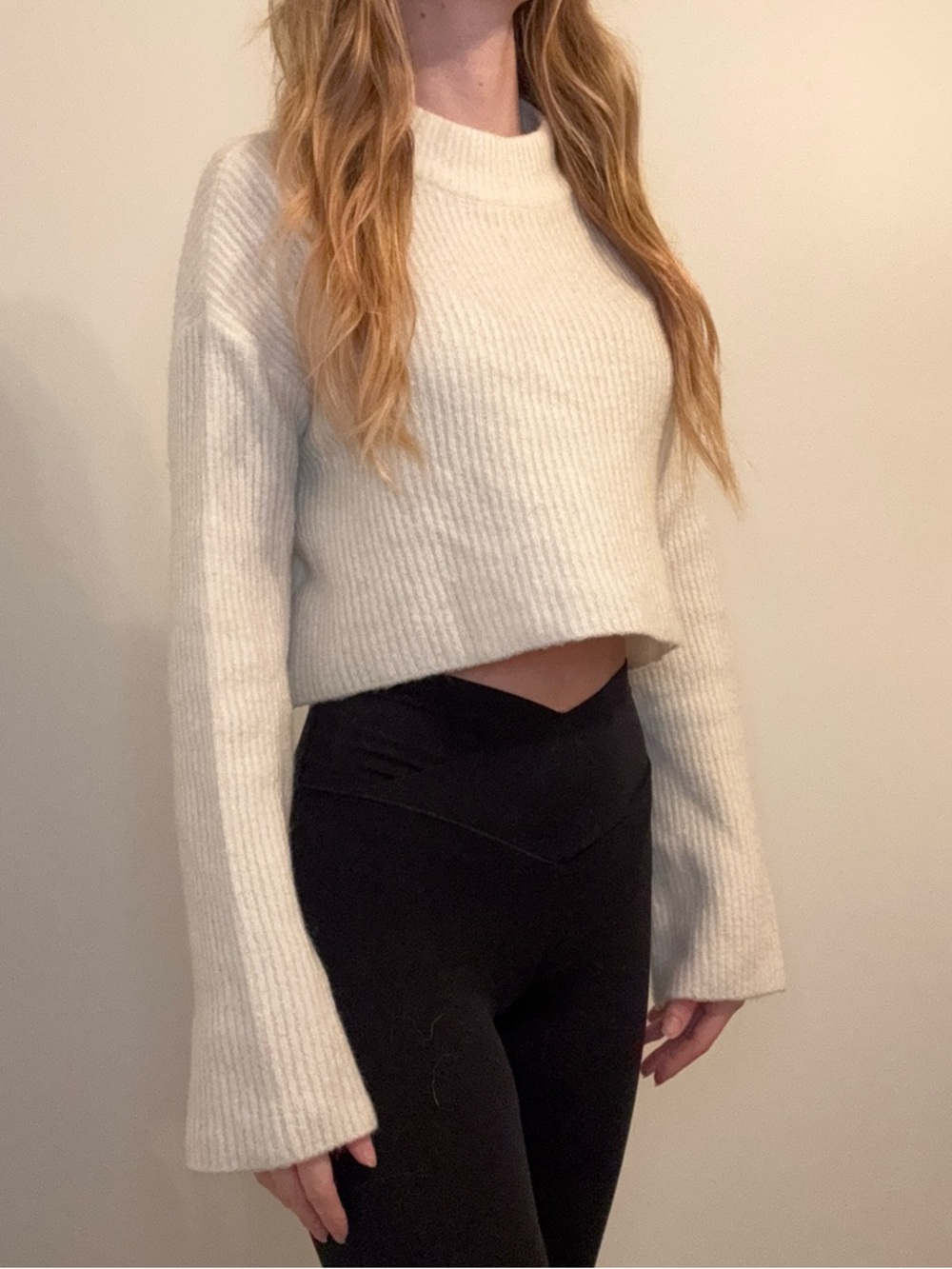 Divided Cream Cowl Neck Sweater